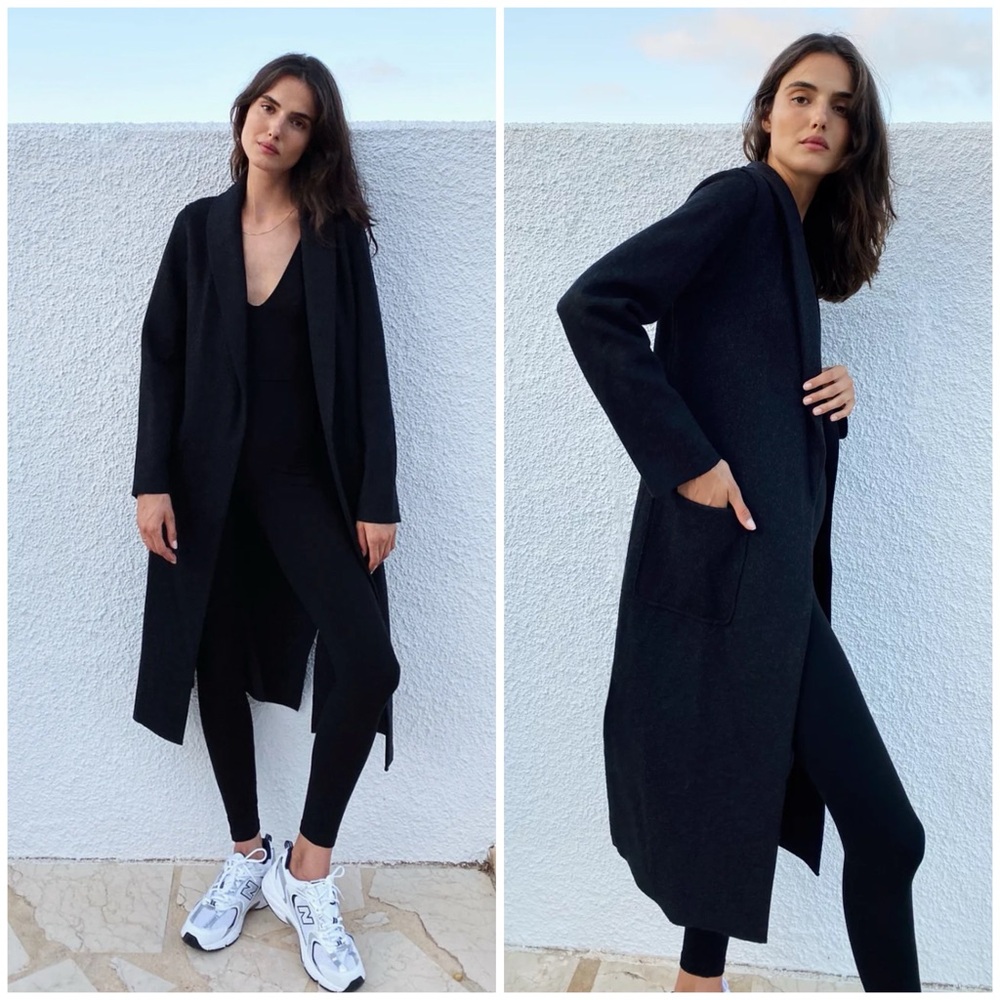 Aritzia The Group by Babaton Luxe Lounge Wool Jacket in Blue/Black Size XXS